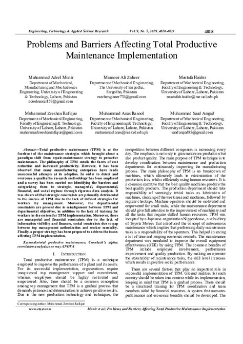 (PDF) Problems and Barriers Affecting Total .